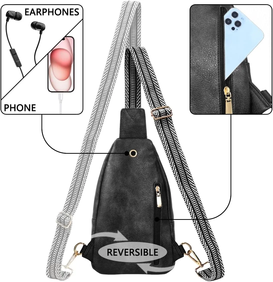 Small Sling Bag for Women, Crossbody Sling Bags for Women, Lightweight Cross Body Bag for Travel or Daily Use