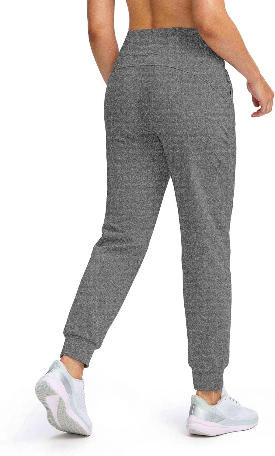 Soothfeel Women's Fleece Lined Joggers Water Resistant High Waisted Sweatpants Winter Warm Thermal Running Hiking Pant Pocket