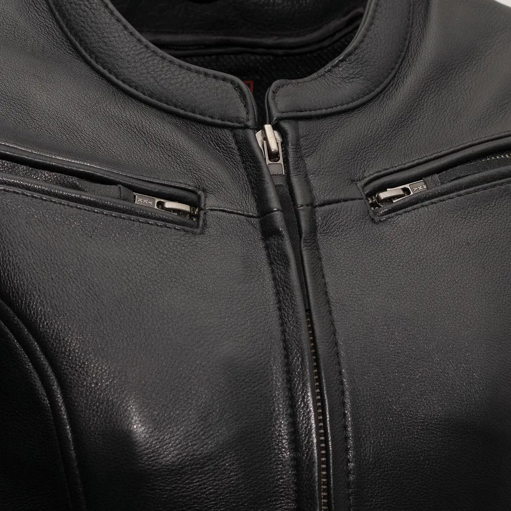 Speed Queen - Women's Leather Motorcycle Jacket