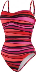 SPEEDO Woodblocks Stripe Keyhole 1-Piece - Contemporary