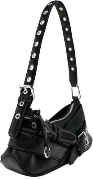 Studded Purse Y2k Purse Small Shoulder Bag for Women Vegan Leather Bag Grunge Purse Aesthetics Bag