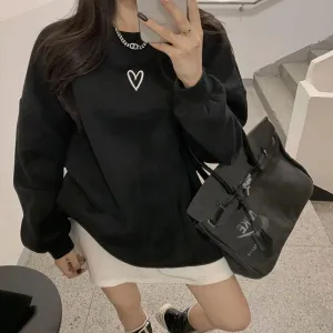 Sweatshirt With Heart Print