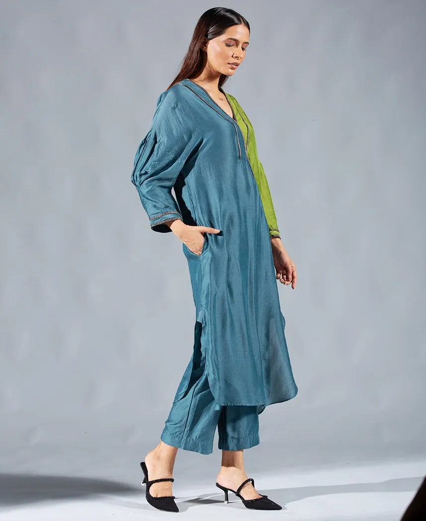 Teal Fern Tunic Set