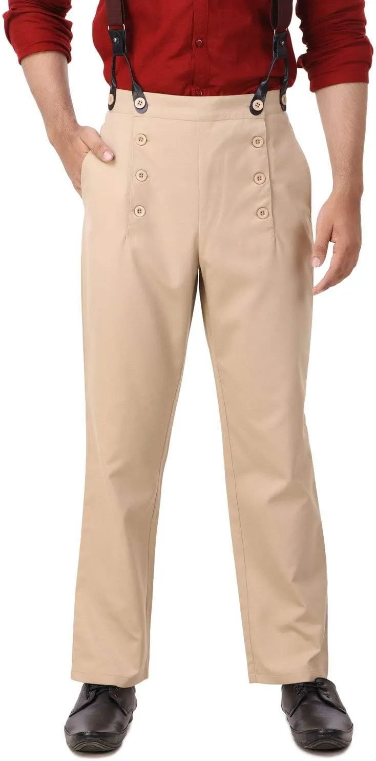 ThePirateDressing Steampunk Victorian Cosplay Costume Architect Men's Pants Trousers