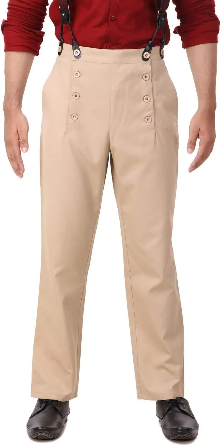 ThePirateDressing Steampunk Victorian Cosplay Costume Architect Men's Pants Trousers
