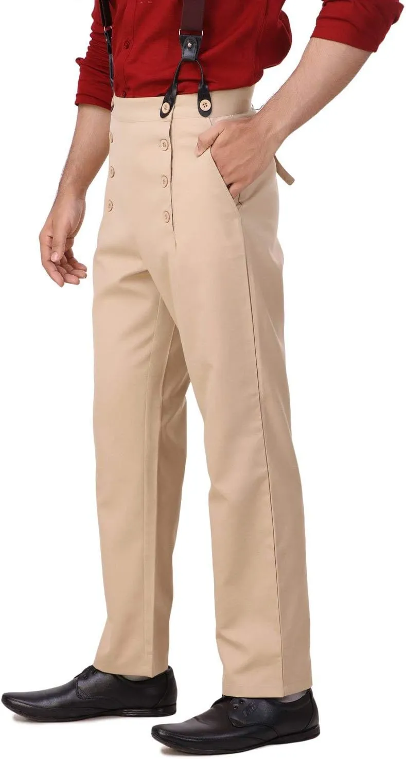 ThePirateDressing Steampunk Victorian Cosplay Costume Architect Men's Pants Trousers