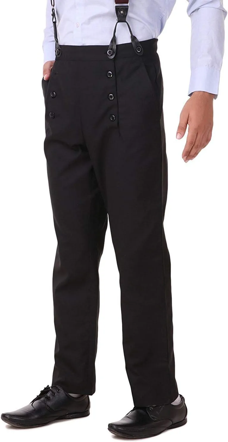 ThePirateDressing Steampunk Victorian Cosplay Costume Architect Men's Pants Trousers