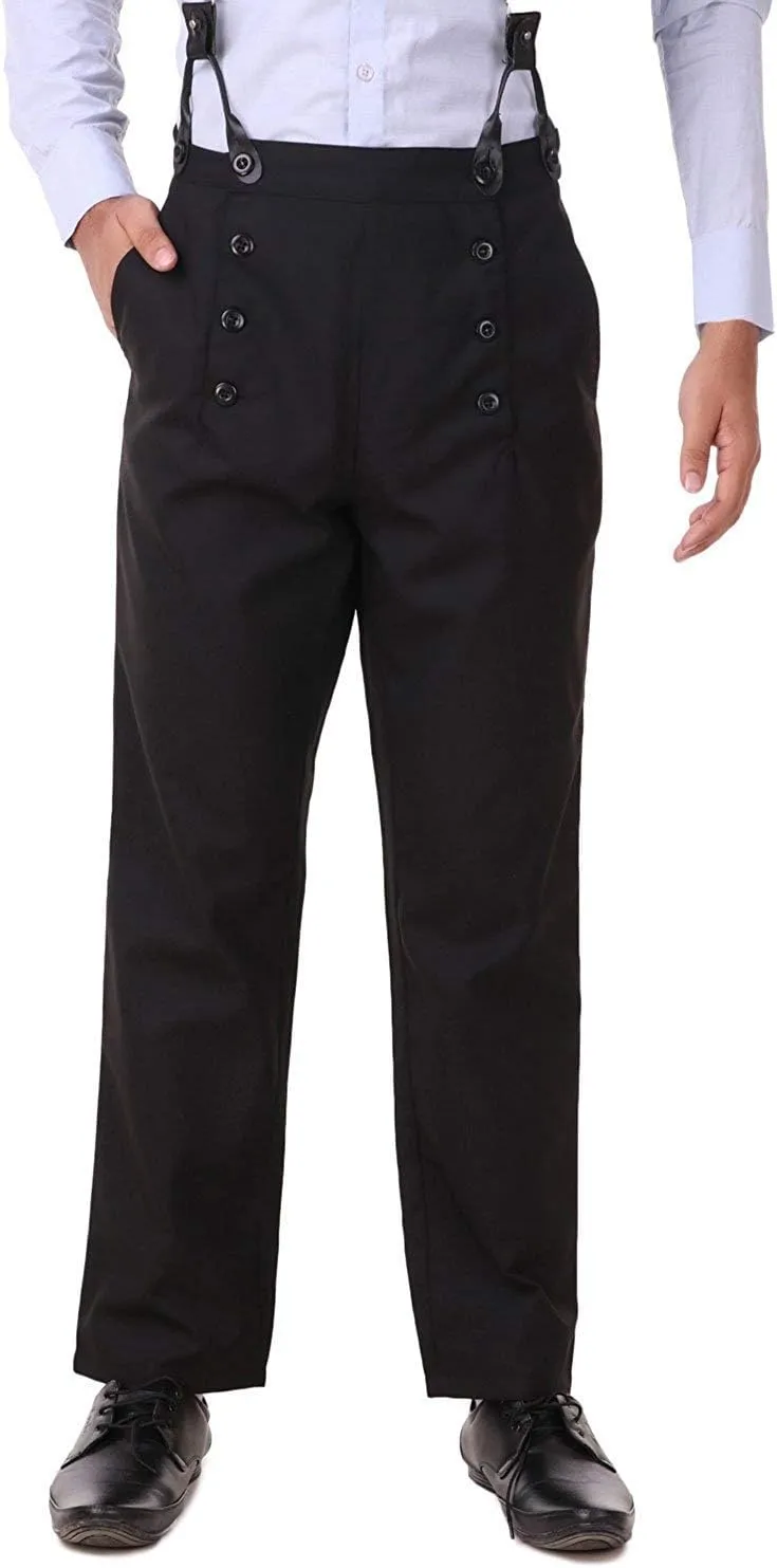 ThePirateDressing Steampunk Victorian Cosplay Costume Architect Men's Pants Trousers