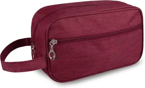 Toiletry Bag, Large Capacity Travel Bag for Toiletries, Waterproof Oxford Fabric Toiletry Organizer for Travel, Business Trips and Daily Use, Travel Essentials for Men or Women (Burgundy)