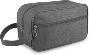 Toiletry Bag, Large Capacity Travel Bag for Toiletries, Waterproof Oxford Fabric Toiletry Organizer for Travel, Business Trips and Daily Use, Travel Essentials for Men or Women (Grey)