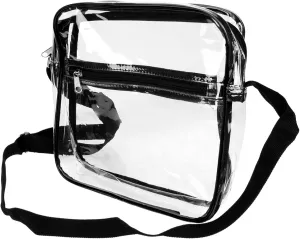 Transparent PVC Cross Body Bag Belt Single Shoulder Bag for Women Stylish Zipper Closure for Travel Shopping Daily Use Durable Deform Resistant Design