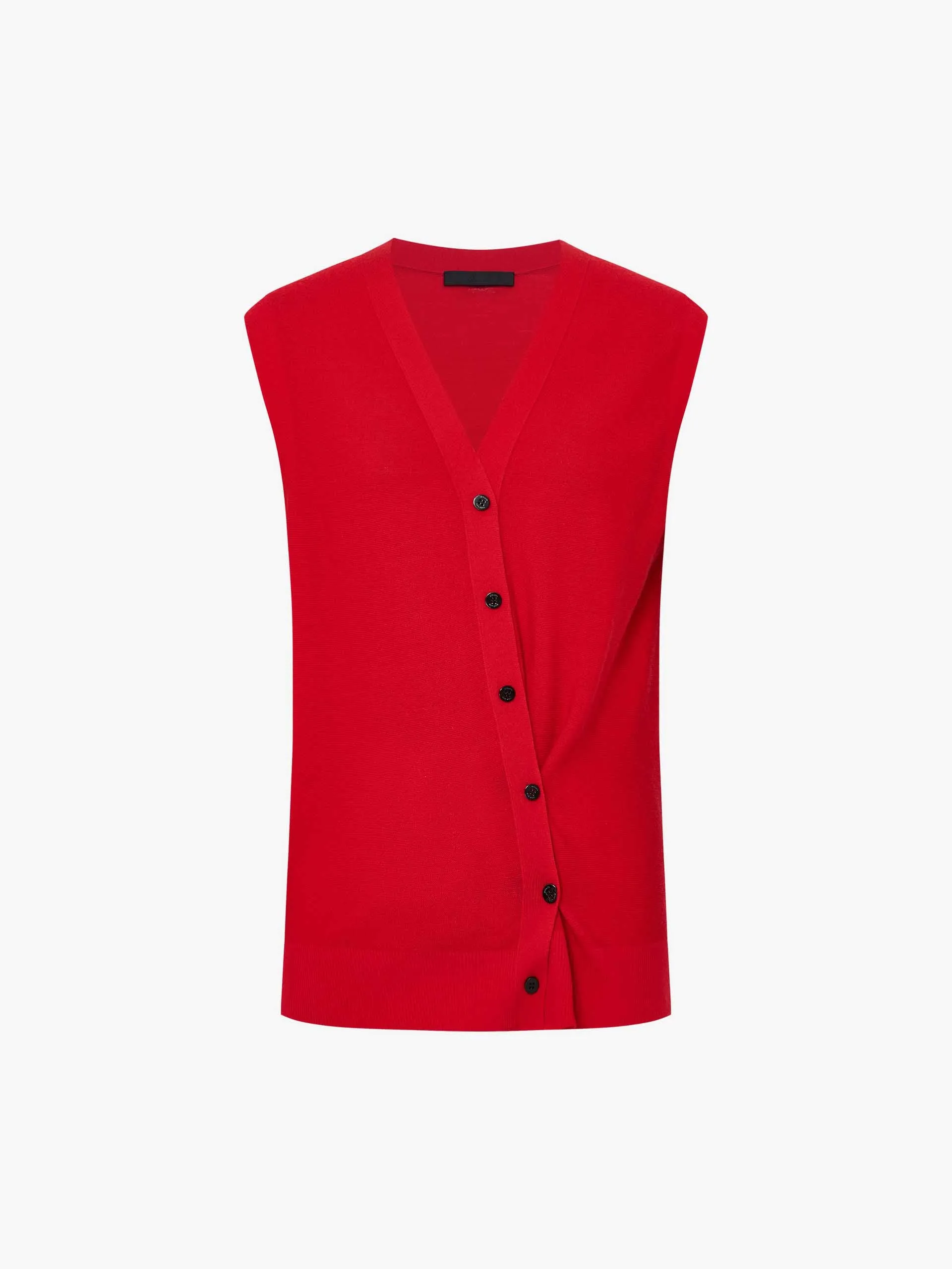 V-neck Wool Knitted Cardigan