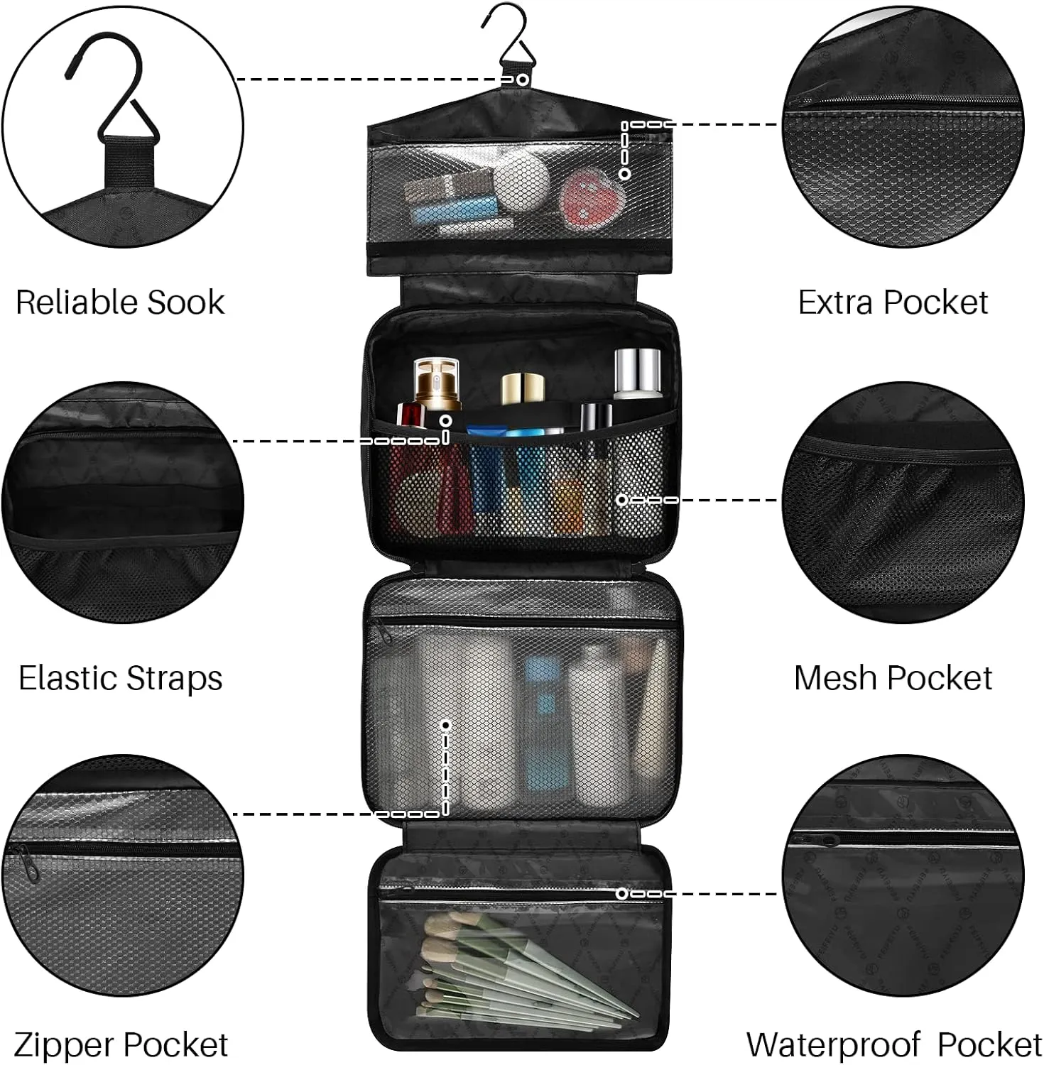Vnurnrn Custom Pink Gradient Travel Toiletry Bag for Women Men Hanging Makeup Bag Portable Cosmetic Organizer Makeup Organizer for Cruise Essentials Gifts Daily Use