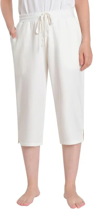 Weintee Women's Petite Cotton Capris with Pockets