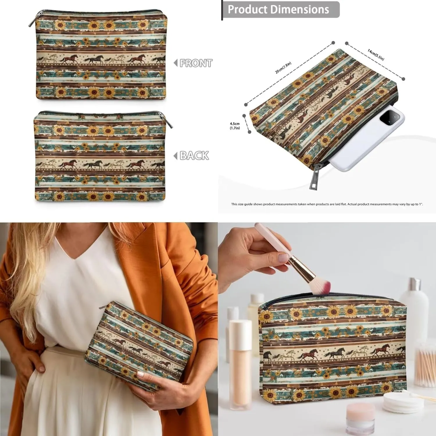 Western Style Satchel Bags for Womens Casual Fashion Shoulder Tote Bag with Wallet and Clutch Set for Daily Use