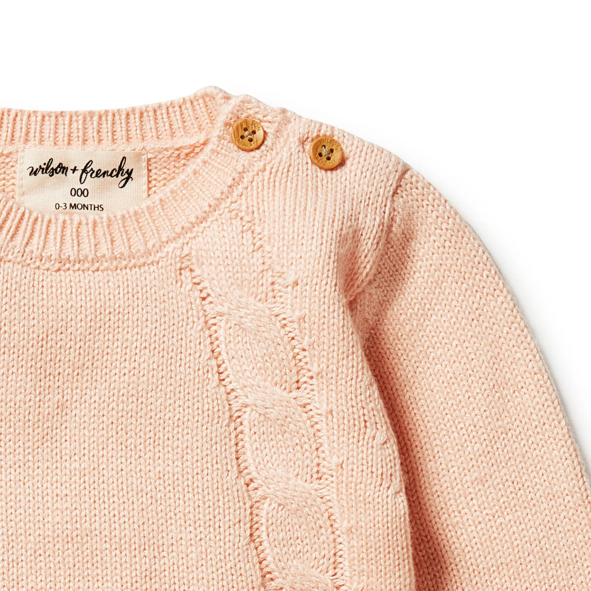 Wilson and Frenchy Knitted Mini Cable Jumper - Shell