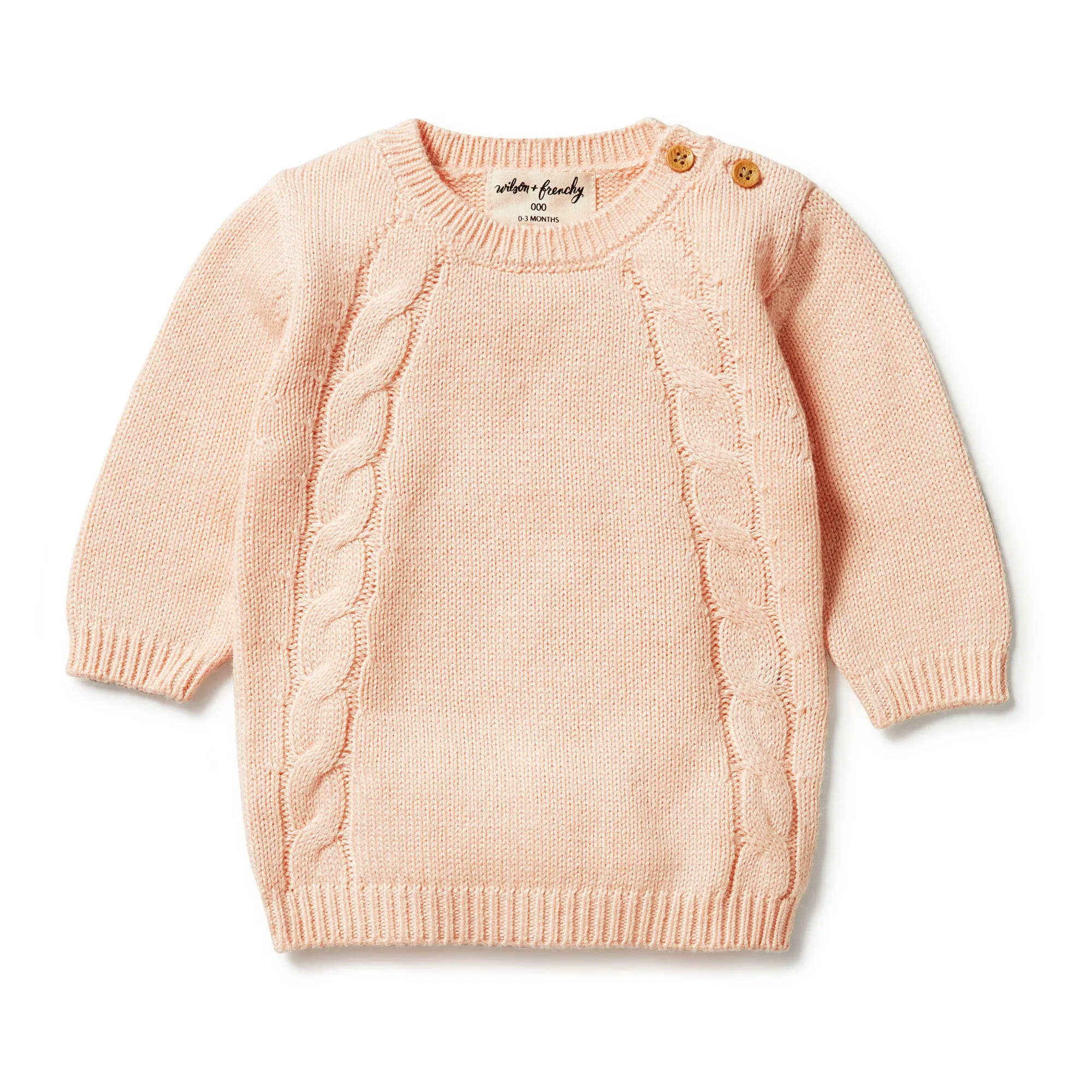 Wilson and Frenchy Knitted Mini Cable Jumper - Shell