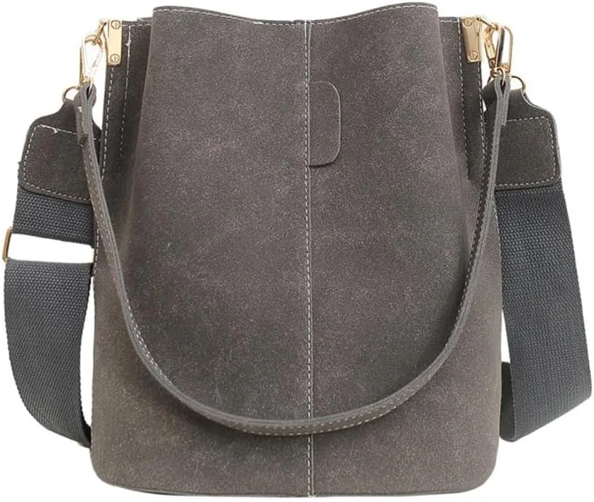 Women Bucket Bag Autumn Winter Shoulder Bag Handbag Casual Crossbody Bag Retro Messenger Bag for Travel Daily Use