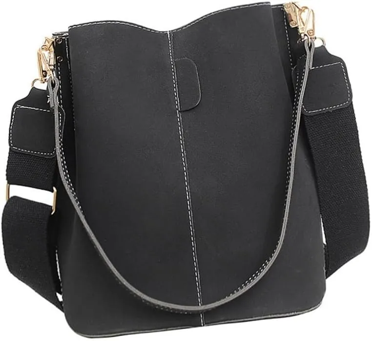 Women Bucket Bag Autumn Winter Shoulder Bag Handbag Casual Crossbody Bag Retro Messenger Bag for Travel Daily Use