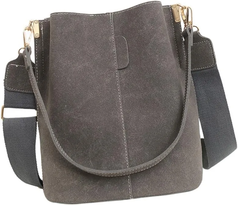 Women Bucket Bag Autumn Winter Shoulder Bag Handbag Casual Crossbody Bag Retro Messenger Bag for Travel Daily Use