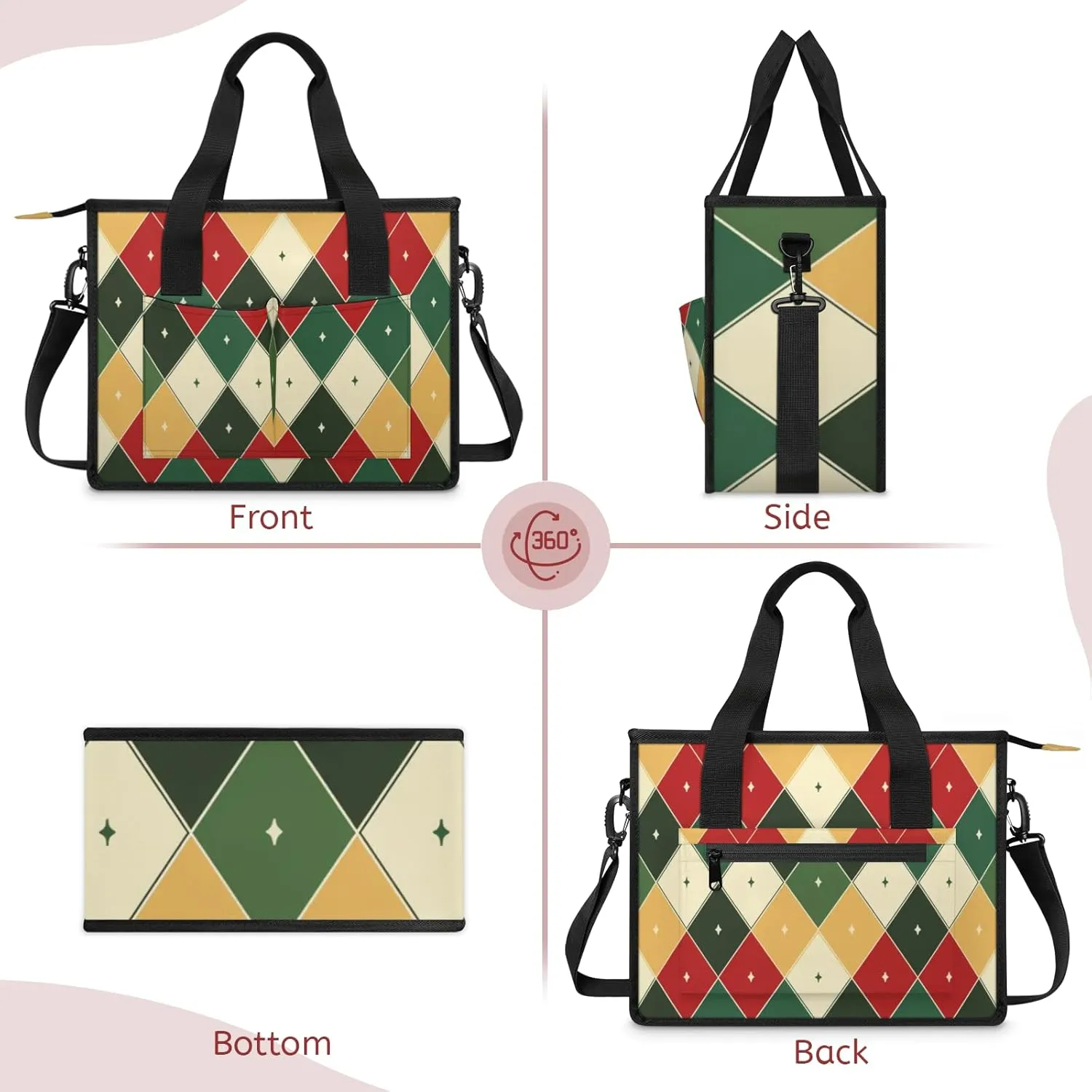 Women Fashion Tote Bag Wallet Shoulder Bags Set 3PCS Top Handle Satchel Purse Large Zippered Handbag Daily Use