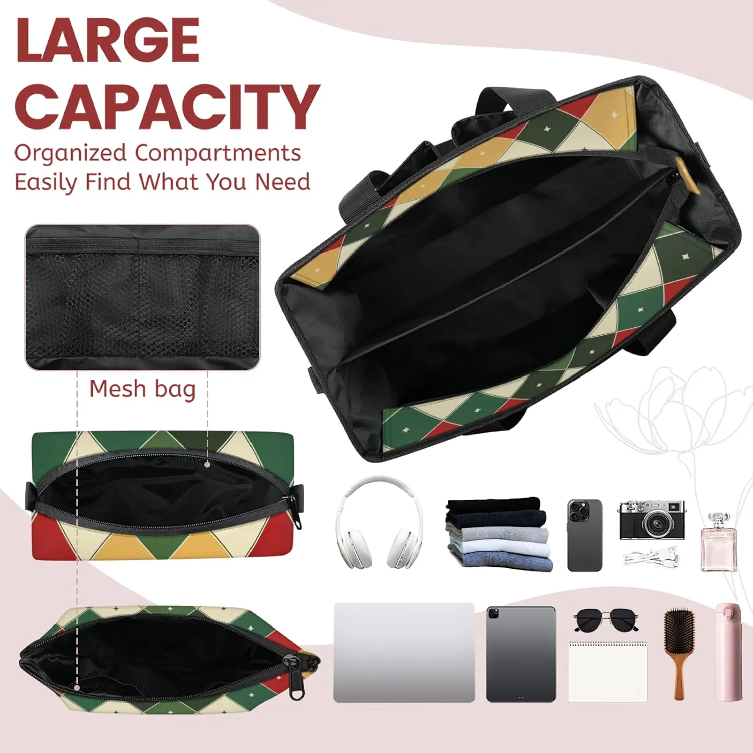 Women Fashion Tote Bag Wallet Shoulder Bags Set 3PCS Top Handle Satchel Purse Large Zippered Handbag Daily Use