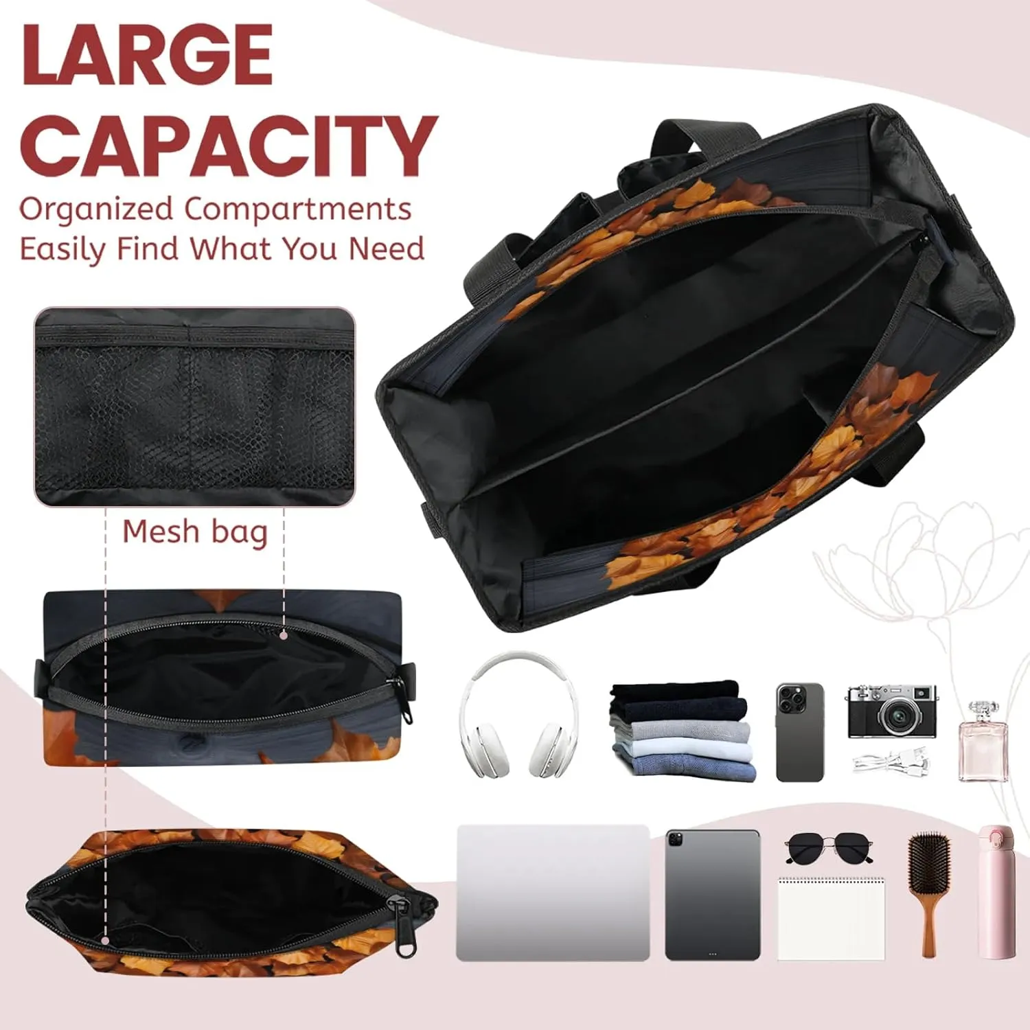 Women Fashion Tote Bag Wallet Shoulder Bags Set 3PCS Top Handle Satchel Purse Large Zippered Handbag Daily Use