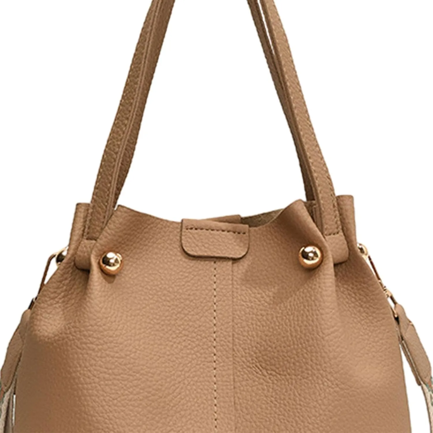 Women's Bucket Bag with Detachable Strap for Travel and Daily Use