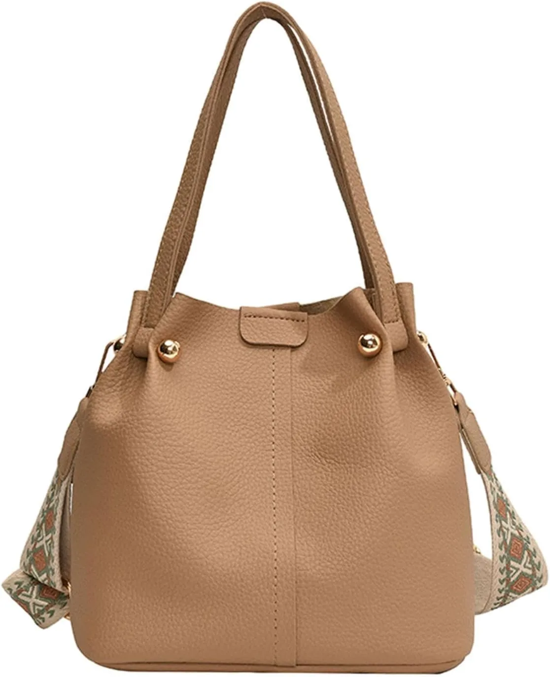 Women's Bucket Bag with Detachable Strap for Travel and Daily Use