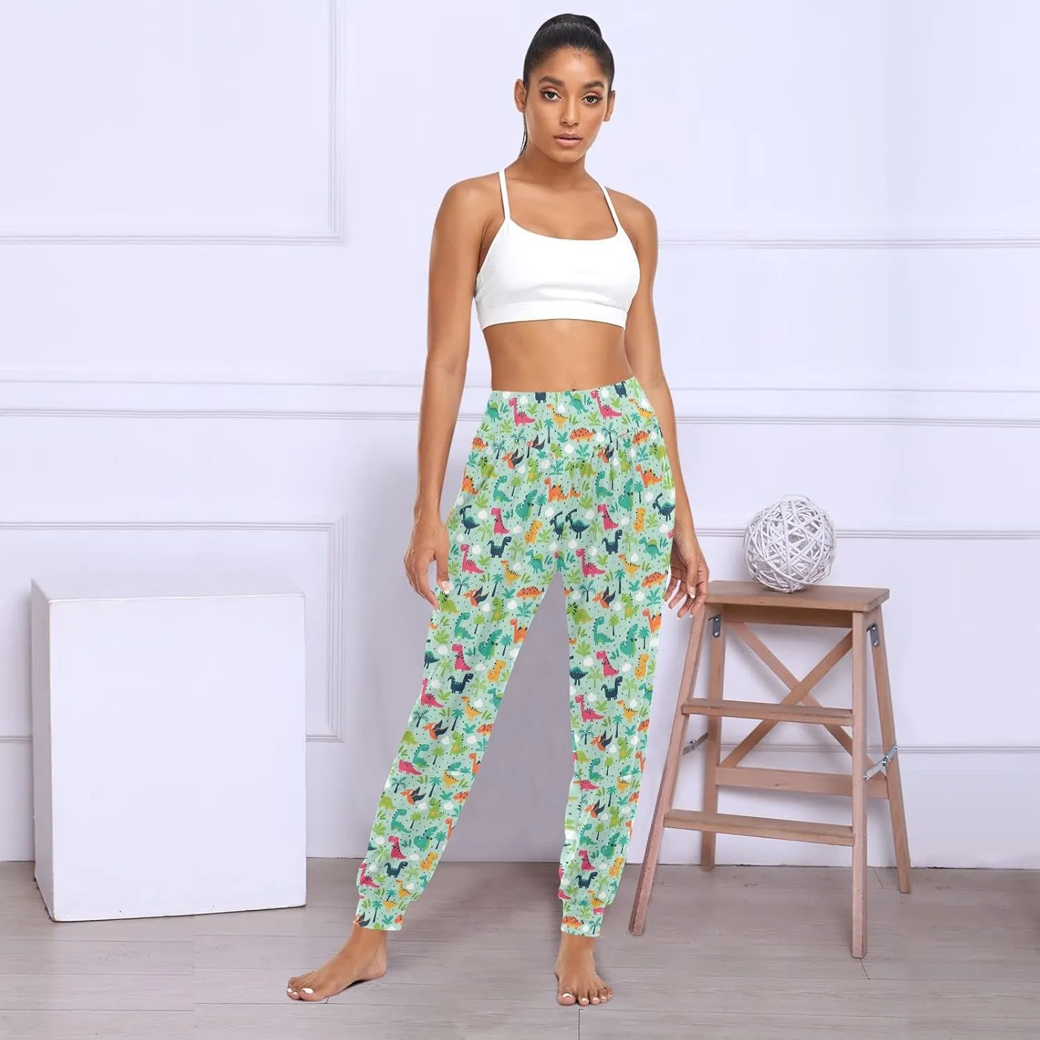 Women's Harem Pants High Waist Yoga Boho Trousers Bohemian Beach Pants