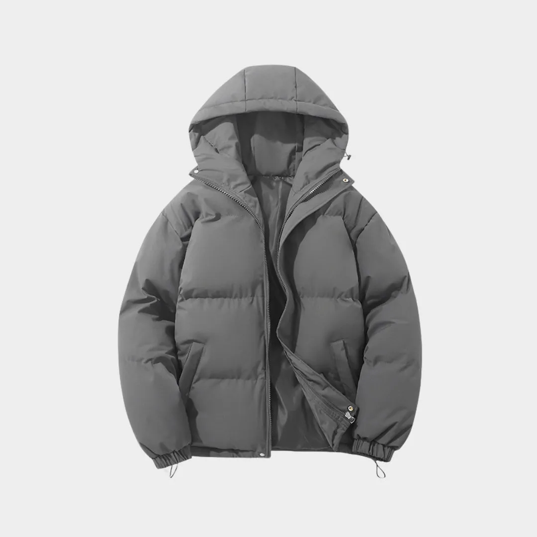 Womens High Neck Hooded Puffer Jacket - Cotton Padded - Zipper Design - Warm Winter Coat - Multiple Colours