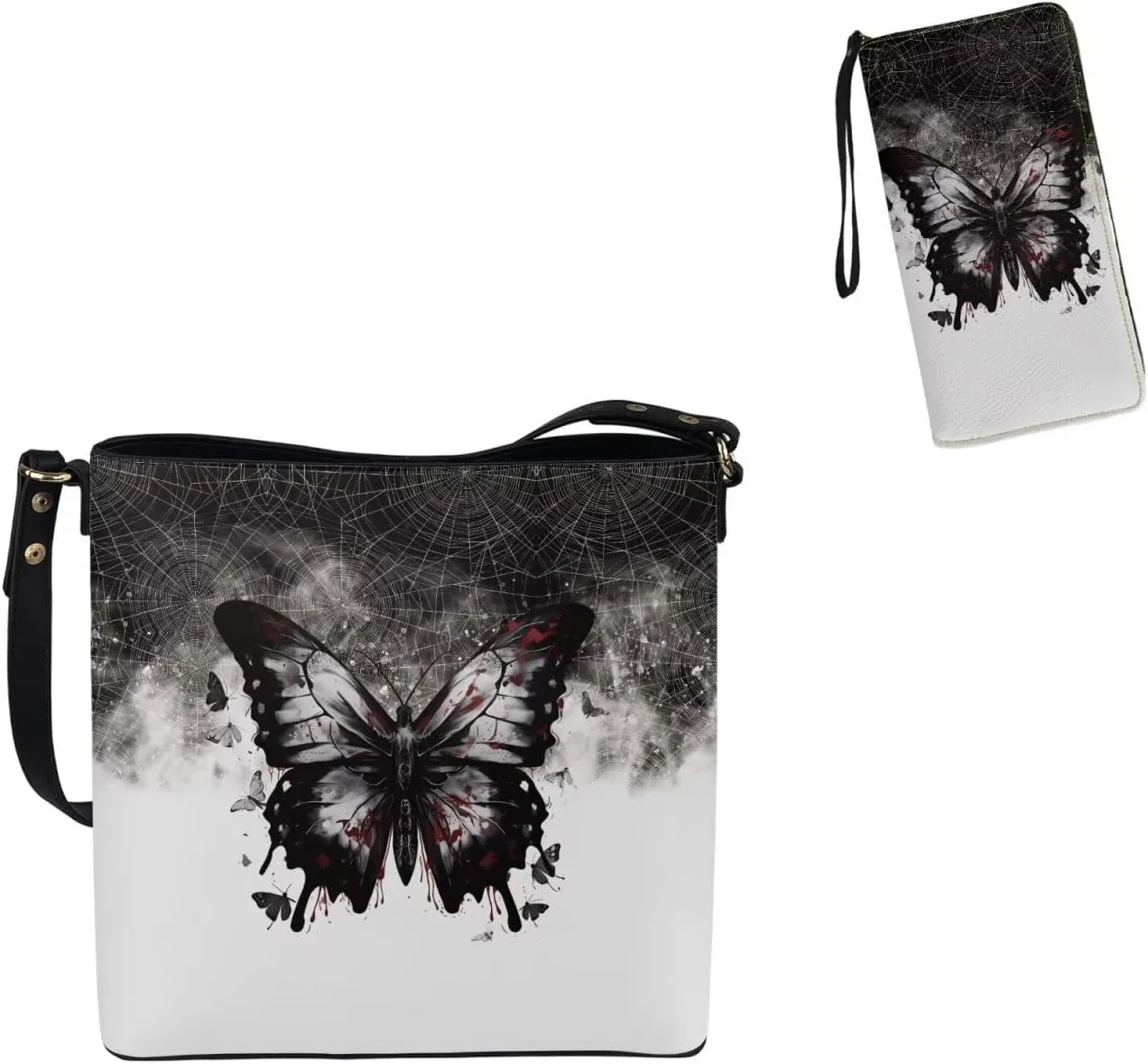 Womens Large Leather Tote Shoulder Bag and Wallet 2Pc Set,Ladies Casual Fashion Handbag Travel Work Daily Use