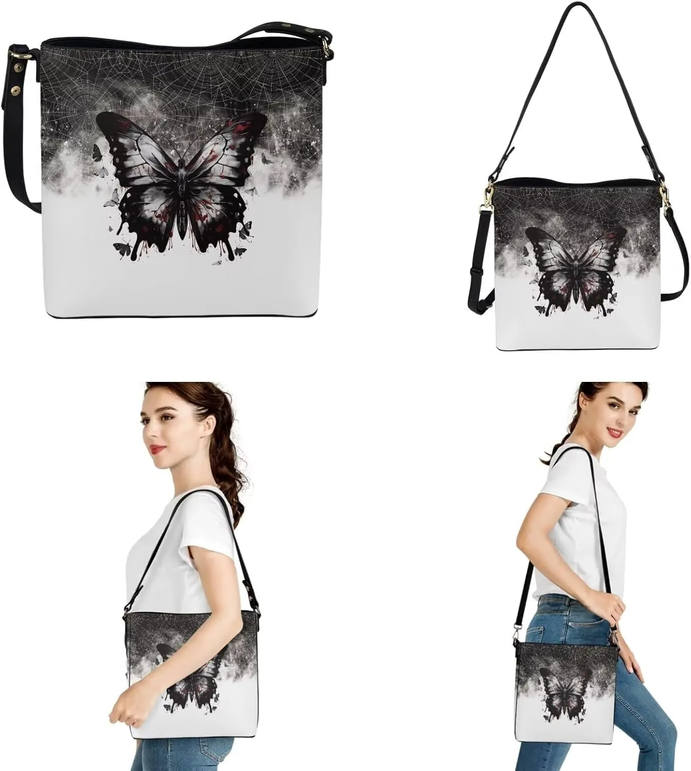 Womens Large Leather Tote Shoulder Bag and Wallet 2Pc Set,Ladies Casual Fashion Handbag Travel Work Daily Use
