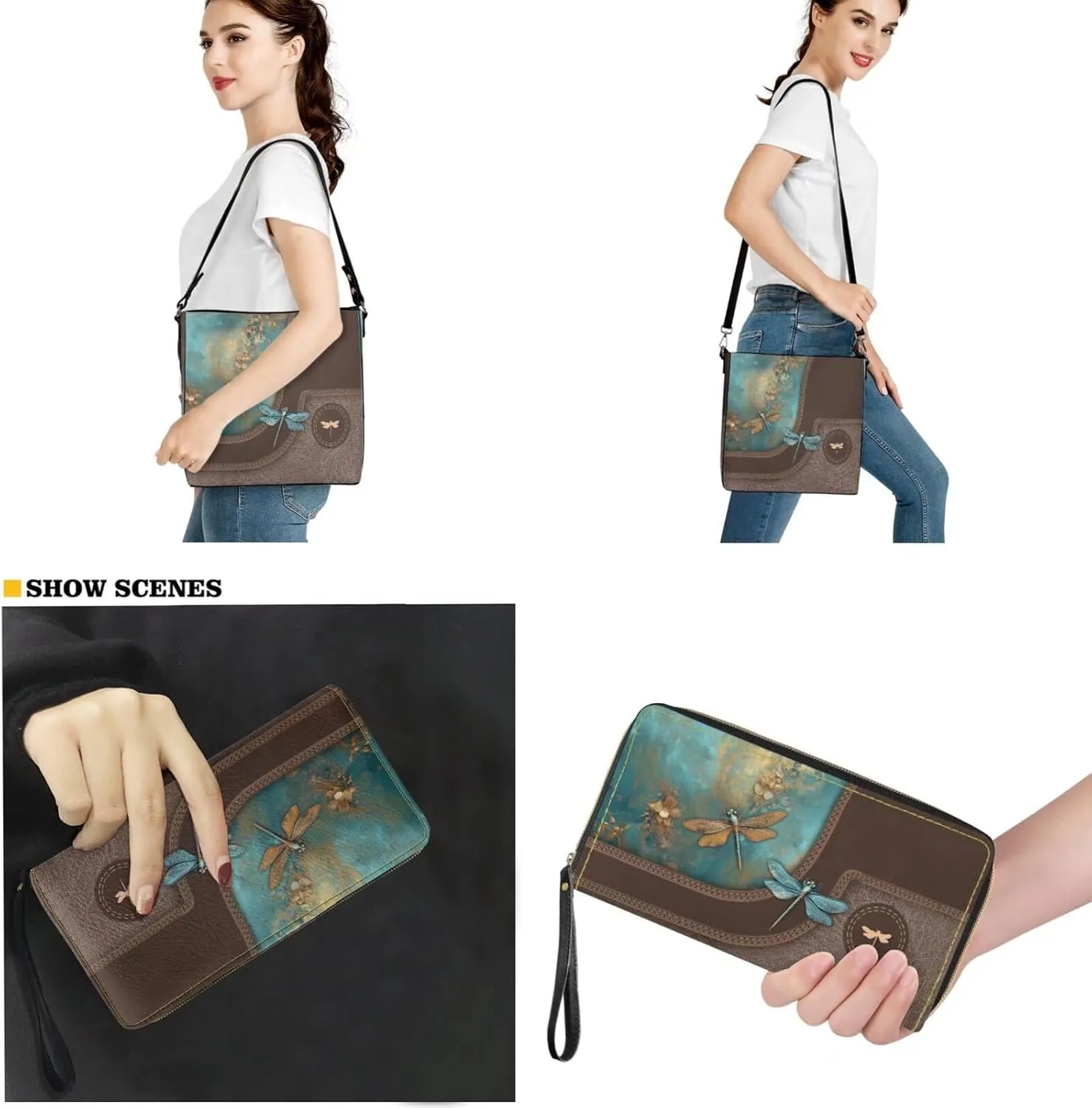 Women's Leather Waterproof Handbags and Purses for Daily Use