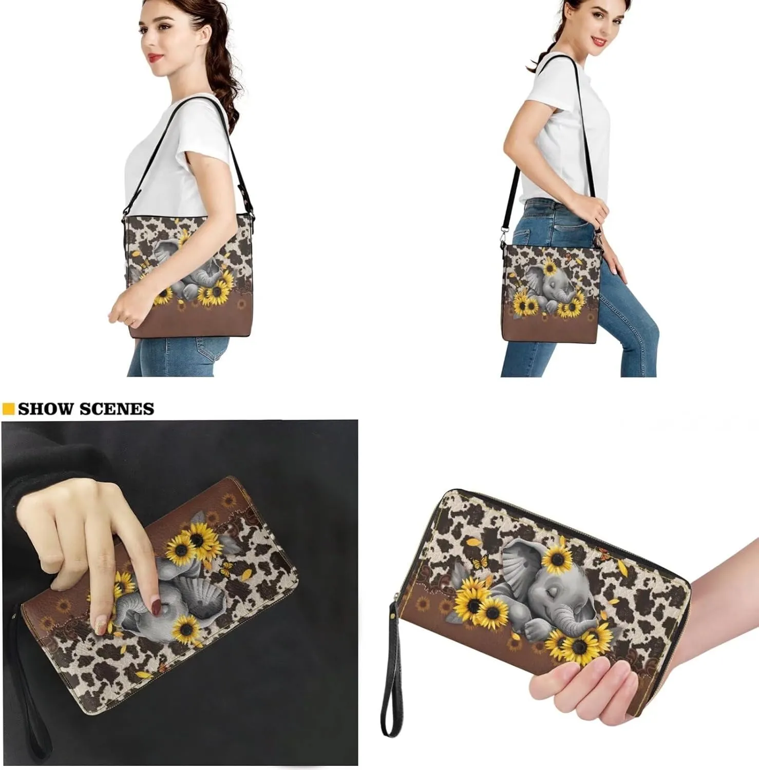 Women's Leather Waterproof Handbags and Purses for Daily Use