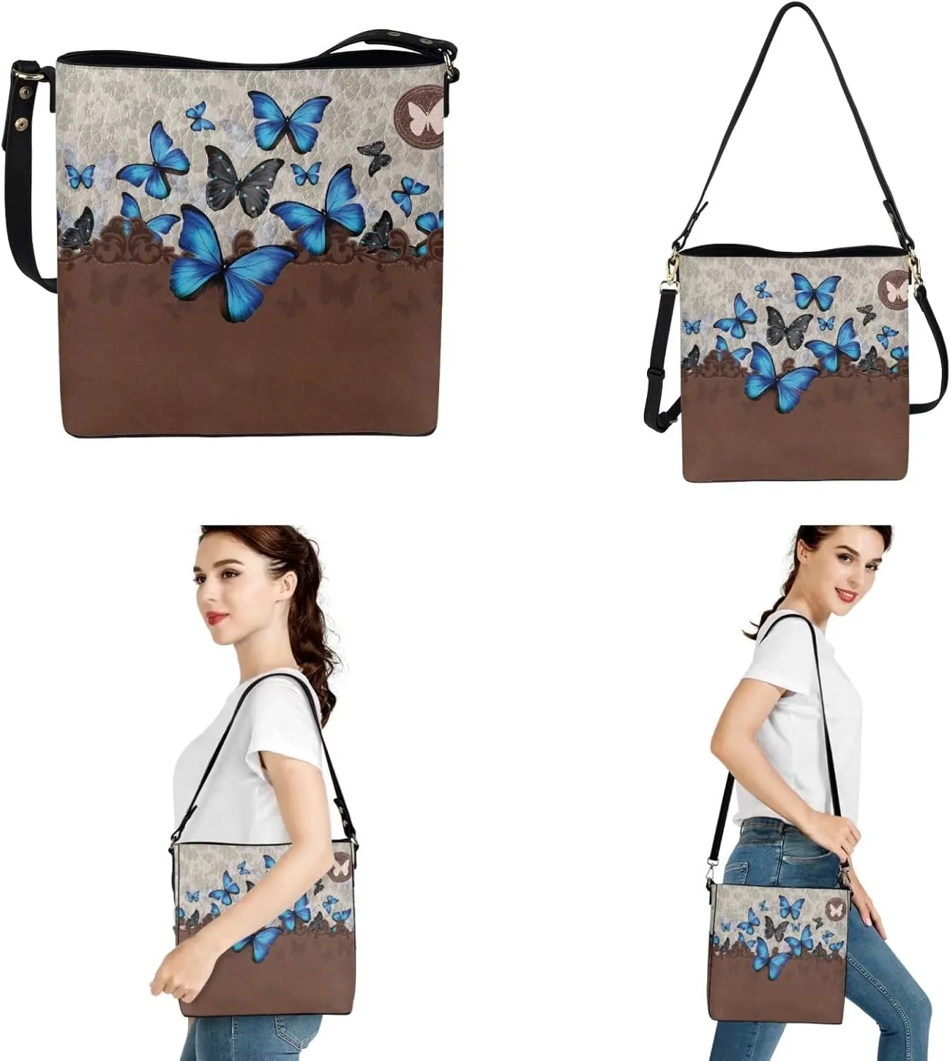 Women's Leather Waterproof Handbags and Purses for Daily Use