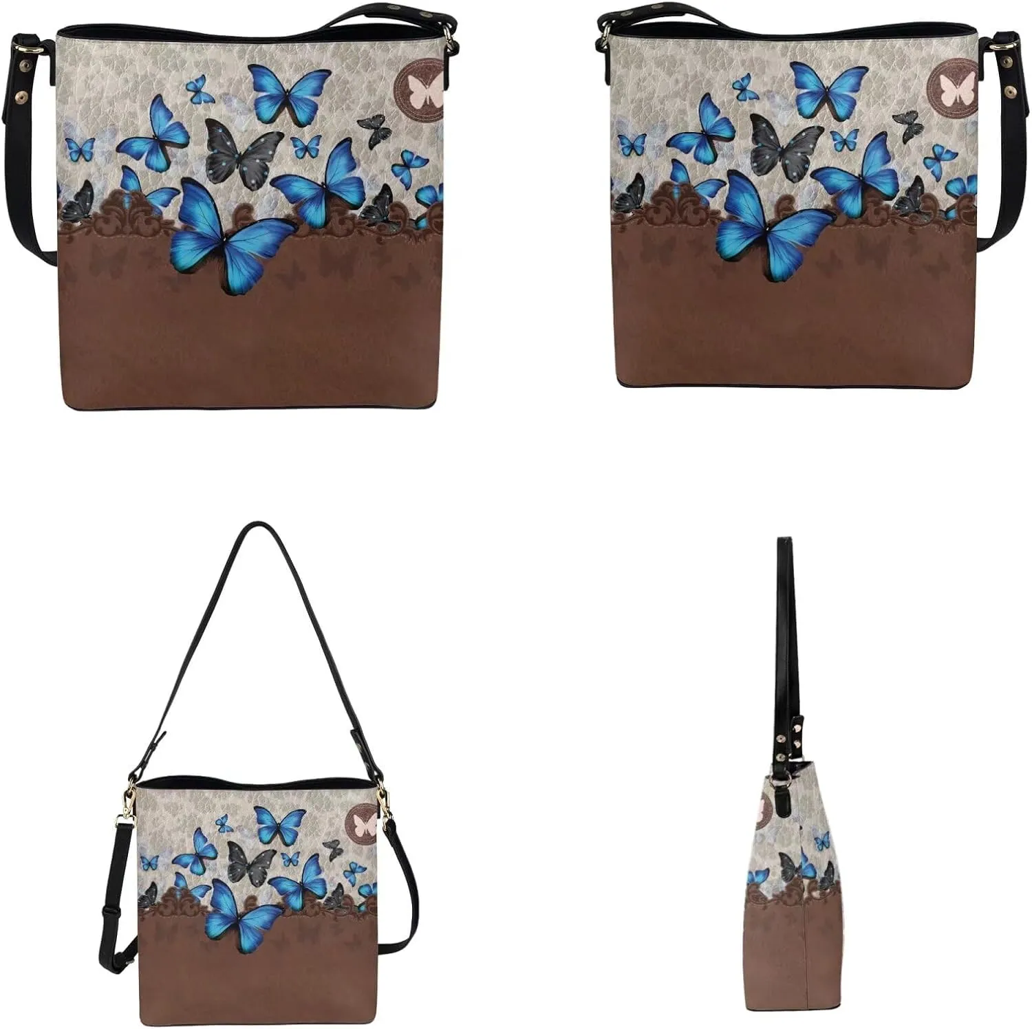 Women's Leather Waterproof Handbags and Purses for Daily Use