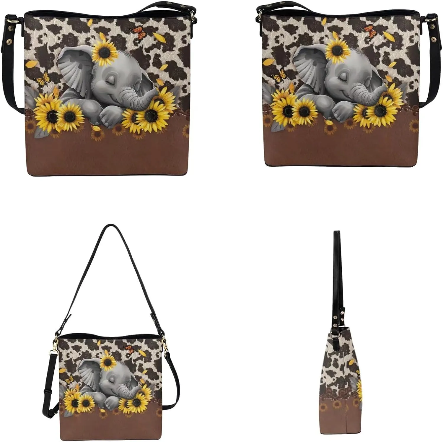 Women's Leather Waterproof Handbags and Purses for Daily Use