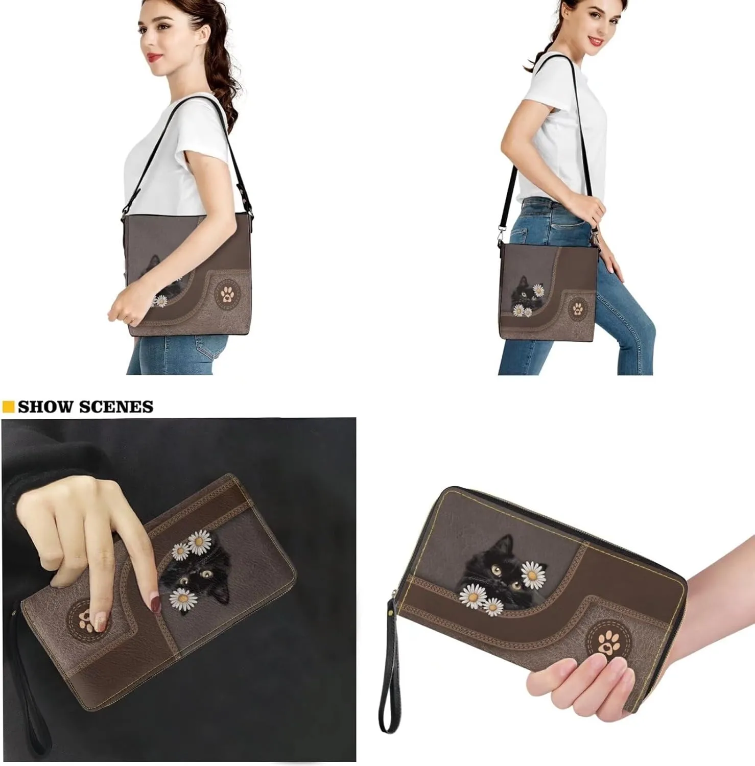 Women's Leather Waterproof Handbags and Purses for Daily Use