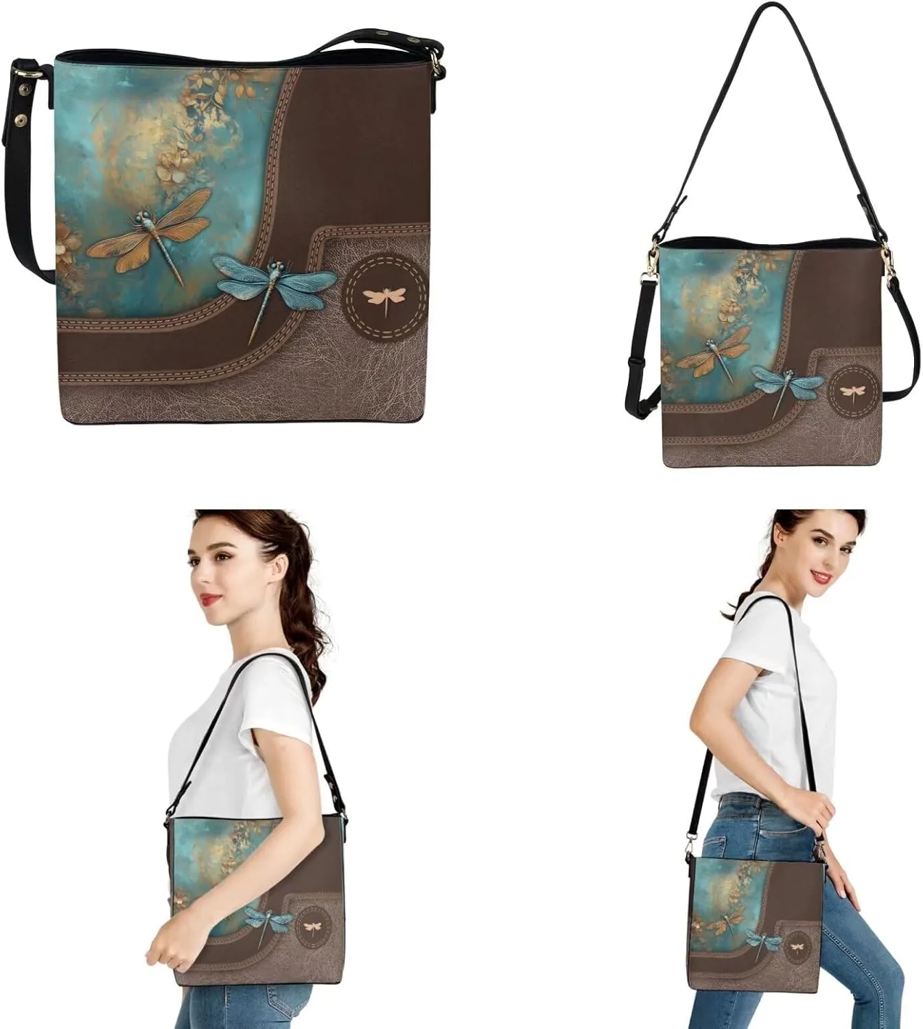 Women's Leather Waterproof Handbags and Purses for Daily Use