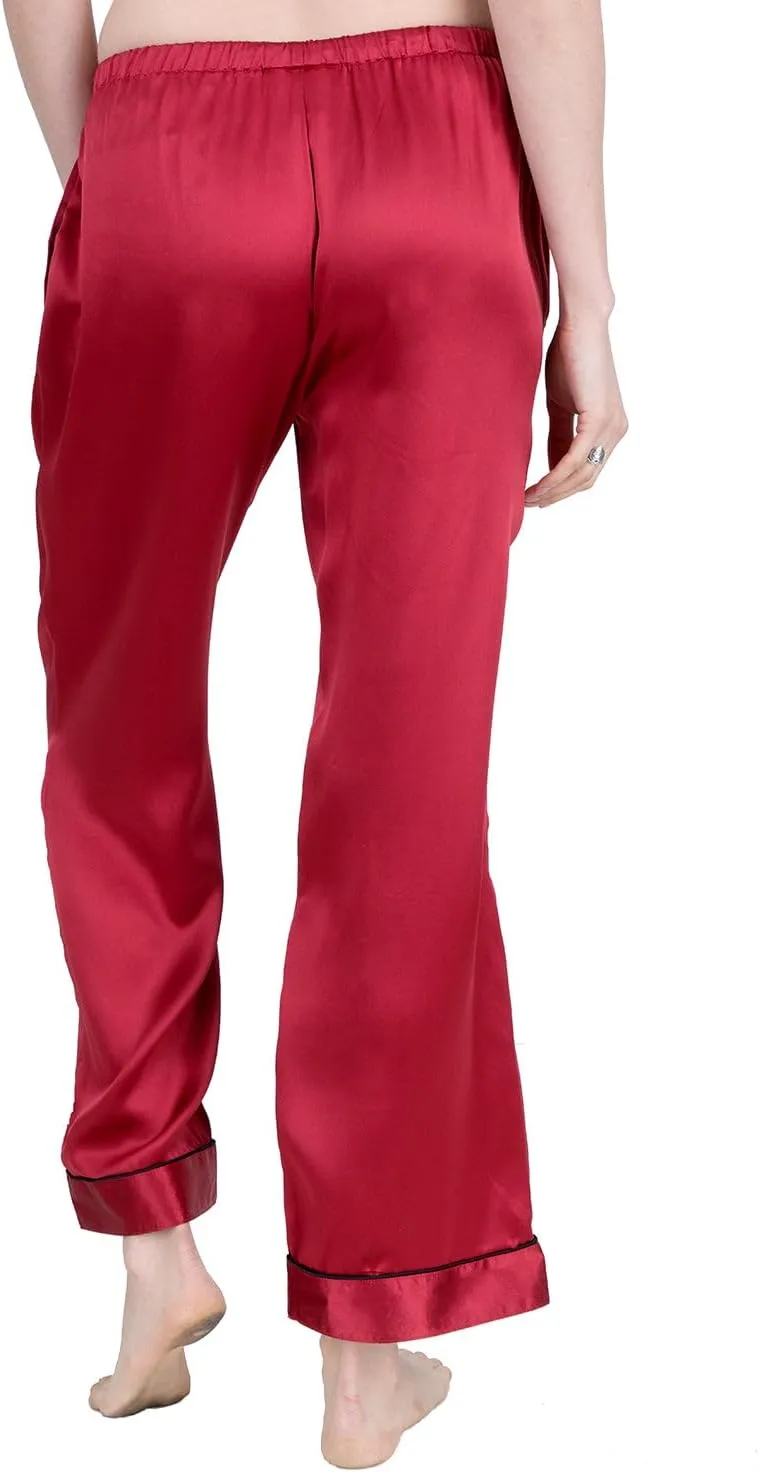 Women's Luxury Silk Sleepwear 100% Mulberry Silk Pajamas Pants