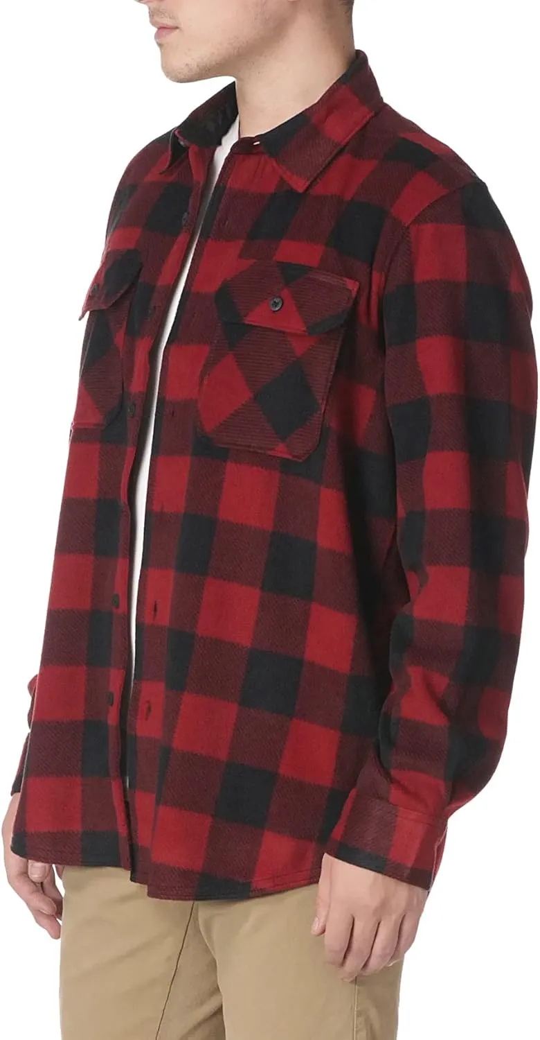 Wrangler Authentics Men's Long Sleeve Heavyweight Fleece Shirt