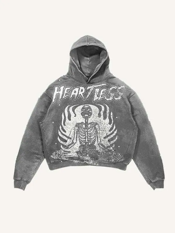 Y2K sweatshirt with hip-hop letter print oversized men's and women's hoodies, casual loose solid Gothic top