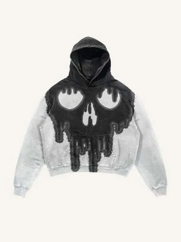Y2K sweatshirt with hip-hop letter print oversized men's and women's hoodies, casual loose solid Gothic top