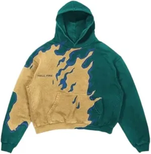 Y2K sweatshirt with hip-hop letter print oversized men's and women's hoodies, casual loose solid Gothic top