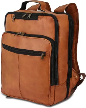 YMSS 16 Inch Leather Backpack for Women and Mens Leather Backpack and Leather Laptop Backpack for Daily use Vintage Messenger Shoulder Satchel Bag & Backpack