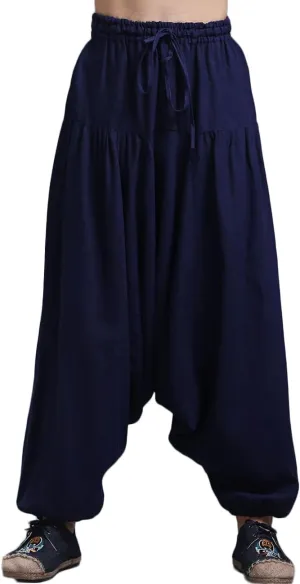Ystylee Mens Womens Harem Pants Cotton Linen Yoga Baggy Hippie Boho Drop Crotch Trouser