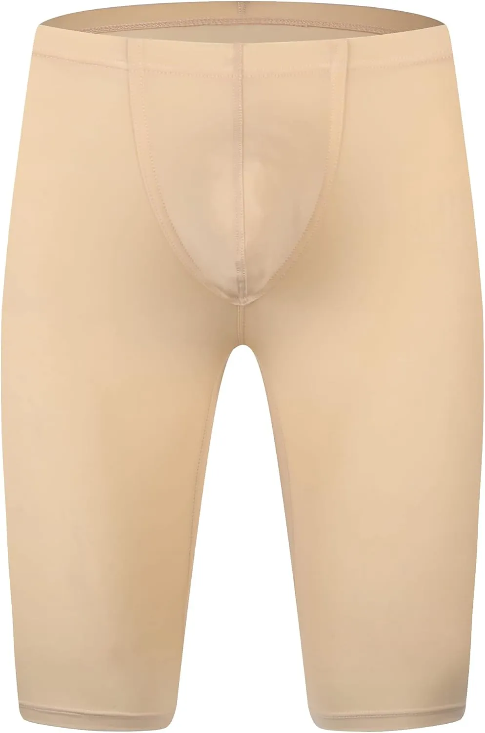 YUFEIDA Men's Compression Half Tights Leggings Sheer Swimwear Shorts Trunks Pant