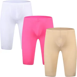 YUFEIDA Men's Compression Half Tights Leggings Sheer Swimwear Shorts Trunks Pant