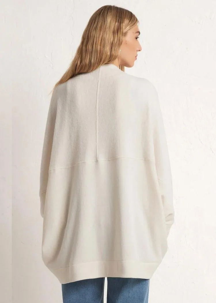 Z Supply Commuter Fleece Cardigan- Sandstone